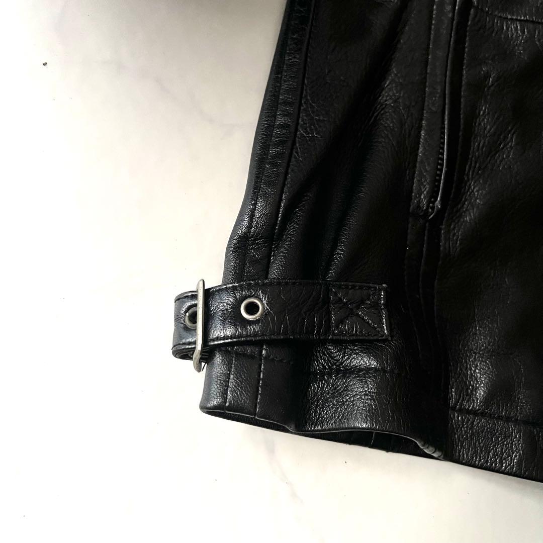 希少 ヴァレンティノガラヴァーニ レザージャケット 羊革 ブラック 黒 48 L