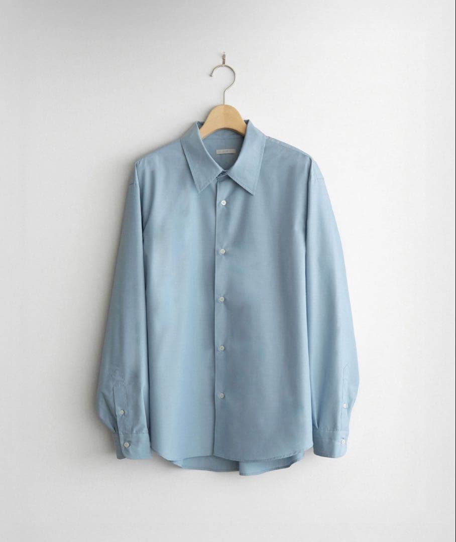 MICRO SPAN BASIC SHIRT サックスブルー L