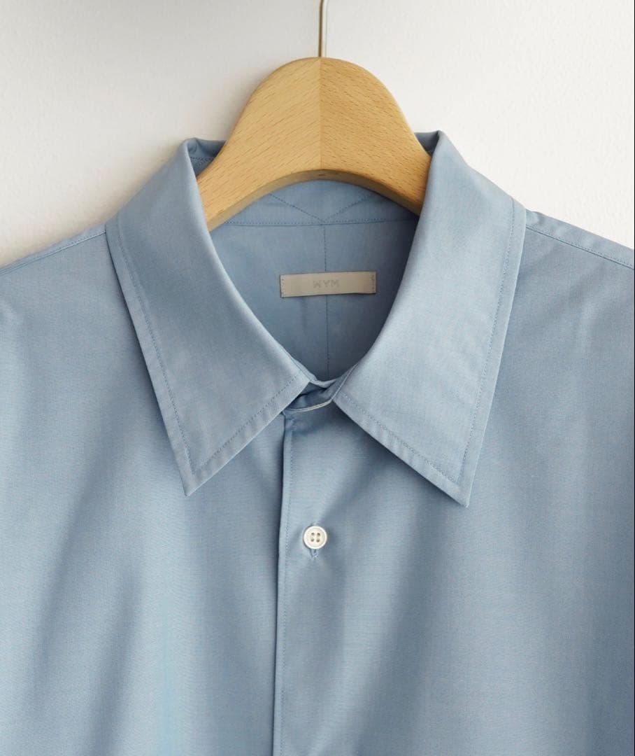 MICRO SPAN BASIC SHIRT サックスブルー L