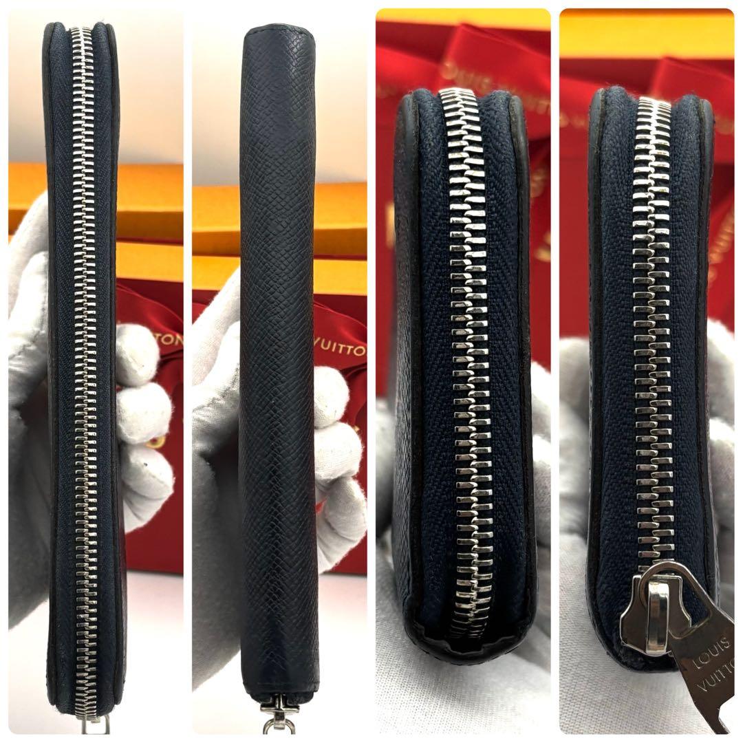 ☆美品☆ルイヴィトン 長財布 タイガ ジッピーウォレット ヴェルティカル ブルー
