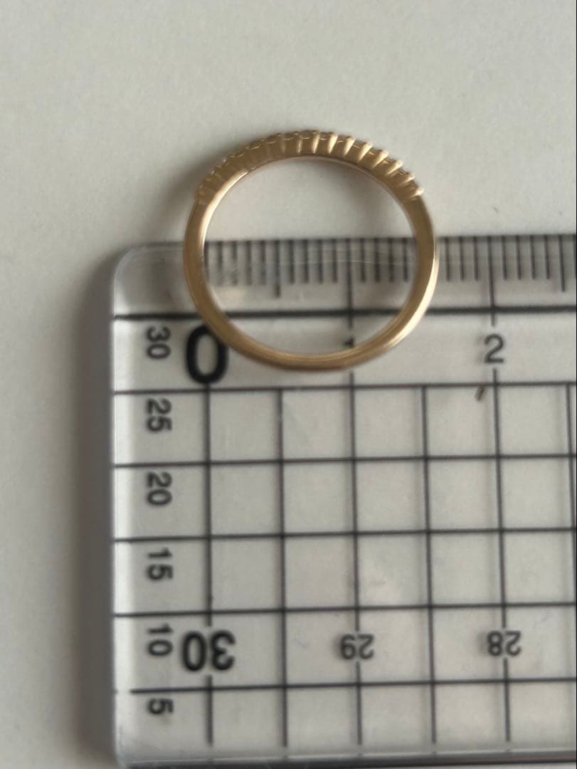 4℃ ハーフエタニティリング　K18 ピンクゴールド