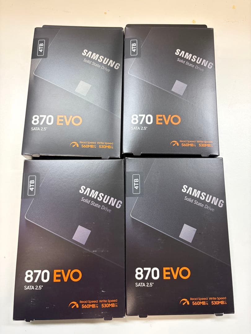 【新品未開封】Samsung 870 EVO SSD 4TB 4個