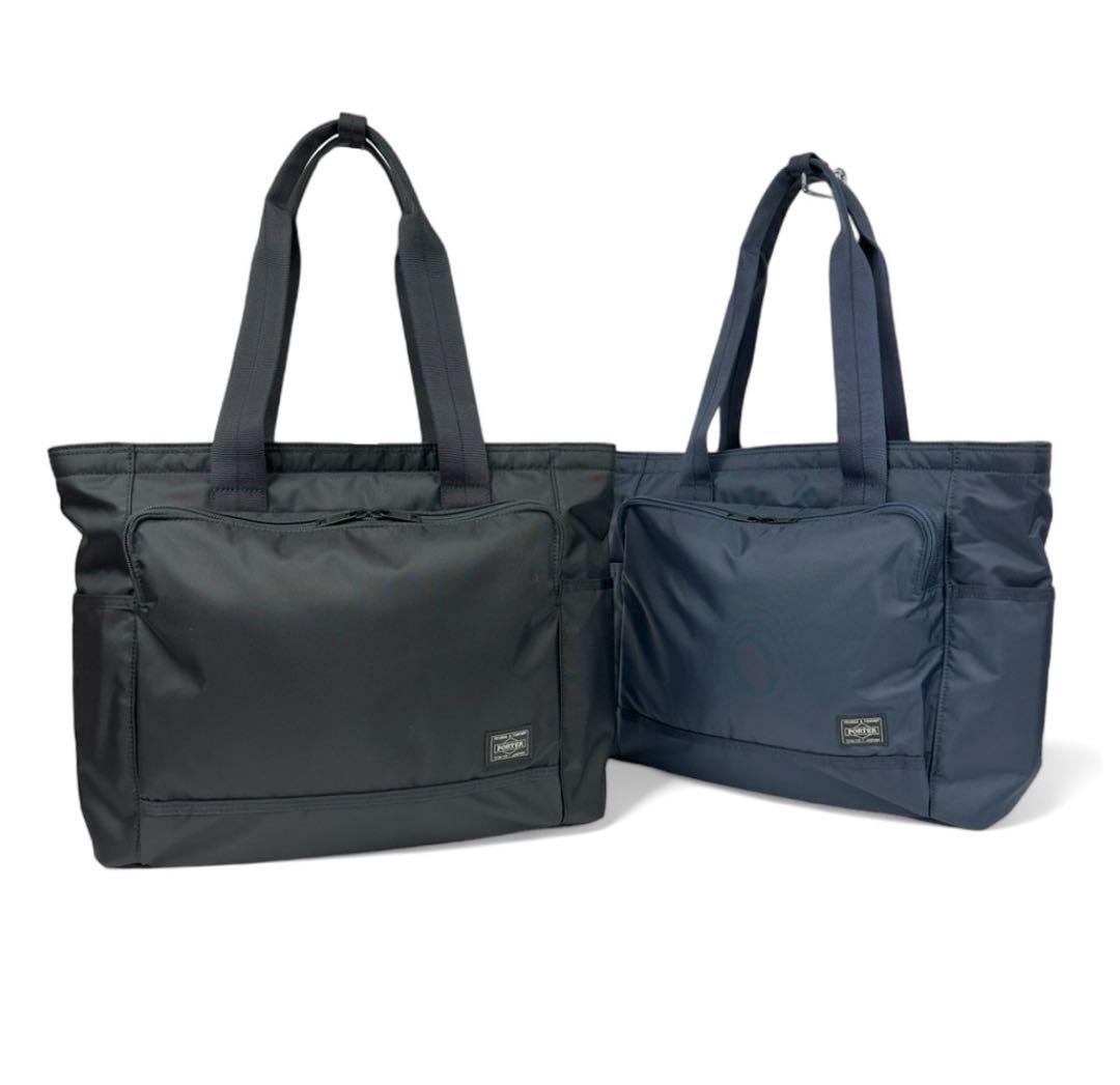 えがおさん　40 +500 PORTER トートバッグ ネイビー ブラック