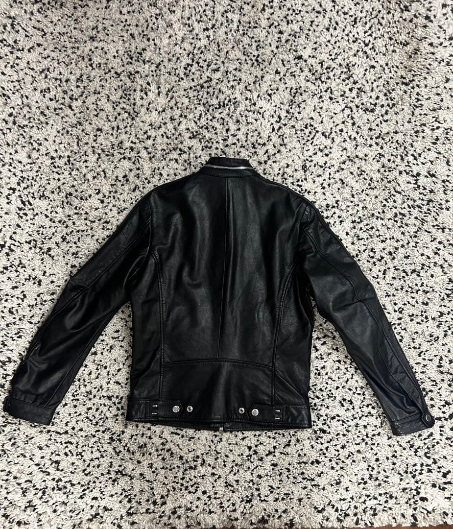 ディーゼル　レザージャケット　ライダース　シングル　ブラック　牛革