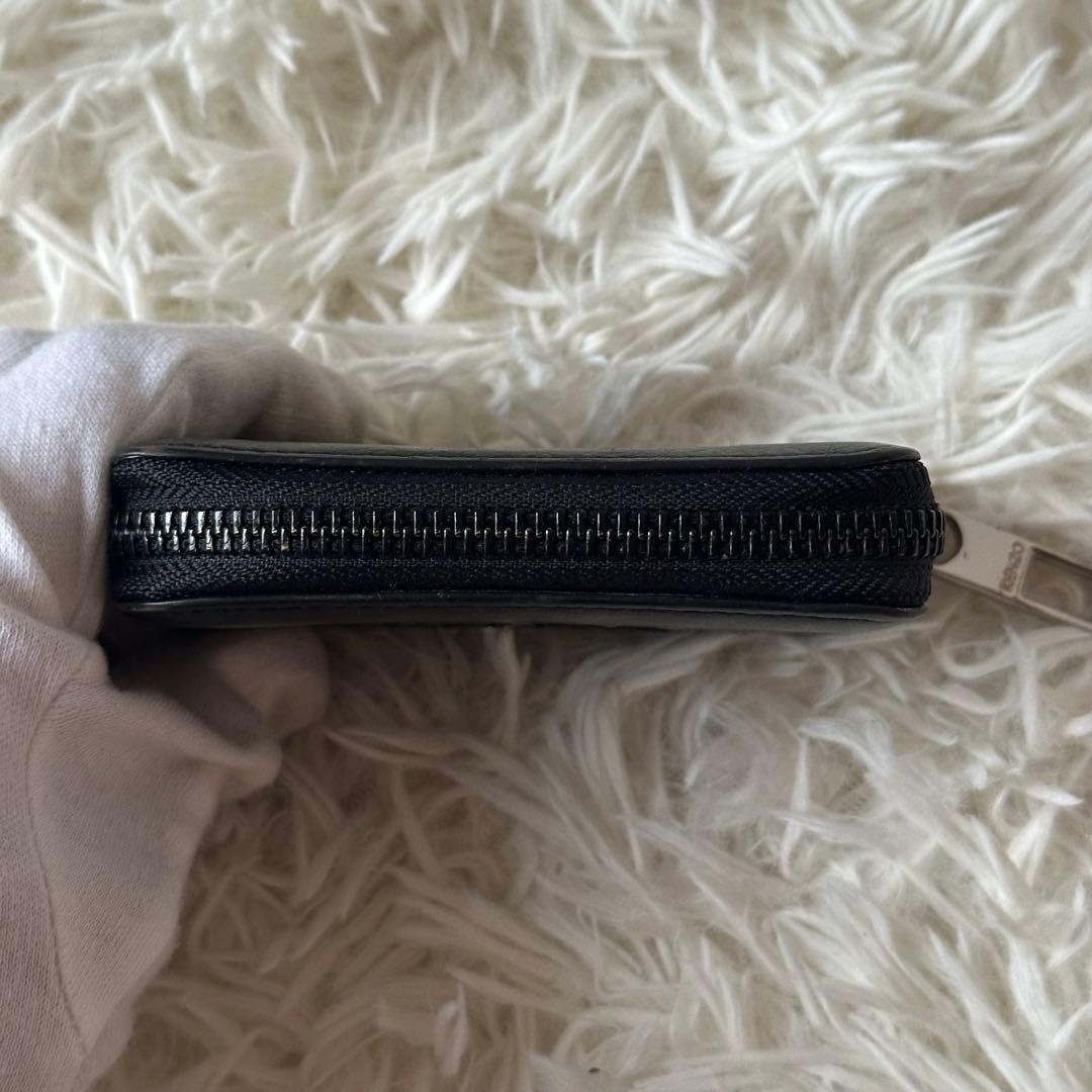 ✨️美品✨️ ケンゾー ケース タイガー 型押し レザー 黒 コンパクト