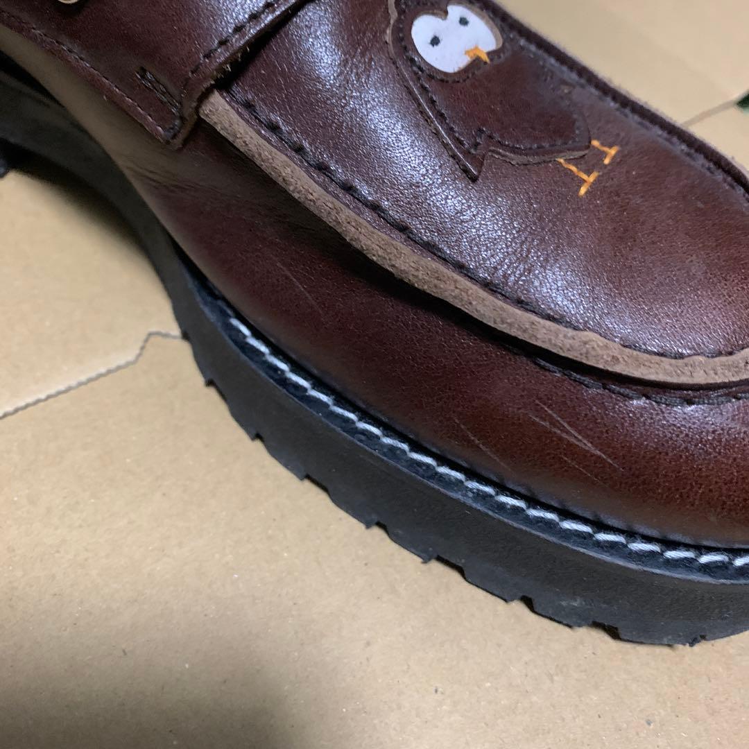 Ne-net フクロウ　ホーホーブーツ　レザーシューズ