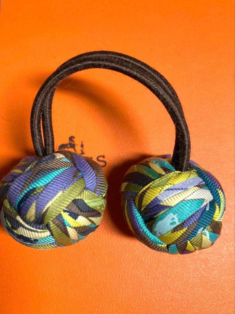 HERMES エルメス ポンポンシュシュ ヘアアクセサリー 保存袋付き