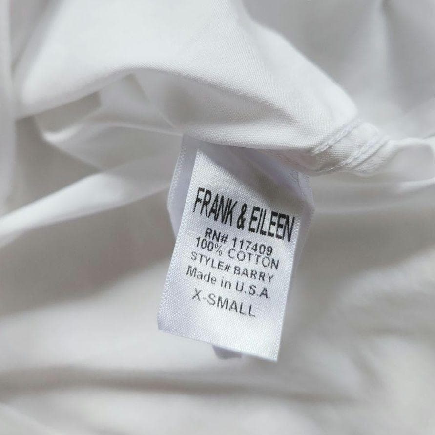 フランク&アイリーン 長袖シャツ 羽織り BARRY 綿100% ホワイト 白