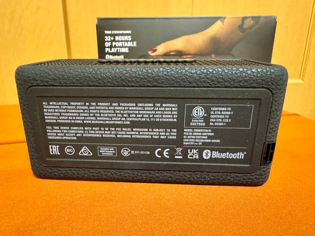 Marshall Emberton III ワイヤレススピーカー 新同品