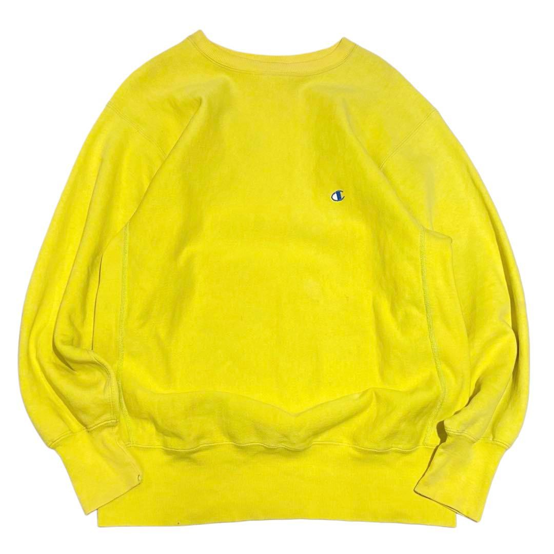 XL USA製 90s チャンピオン リバースウィーブ スウェット イエロー