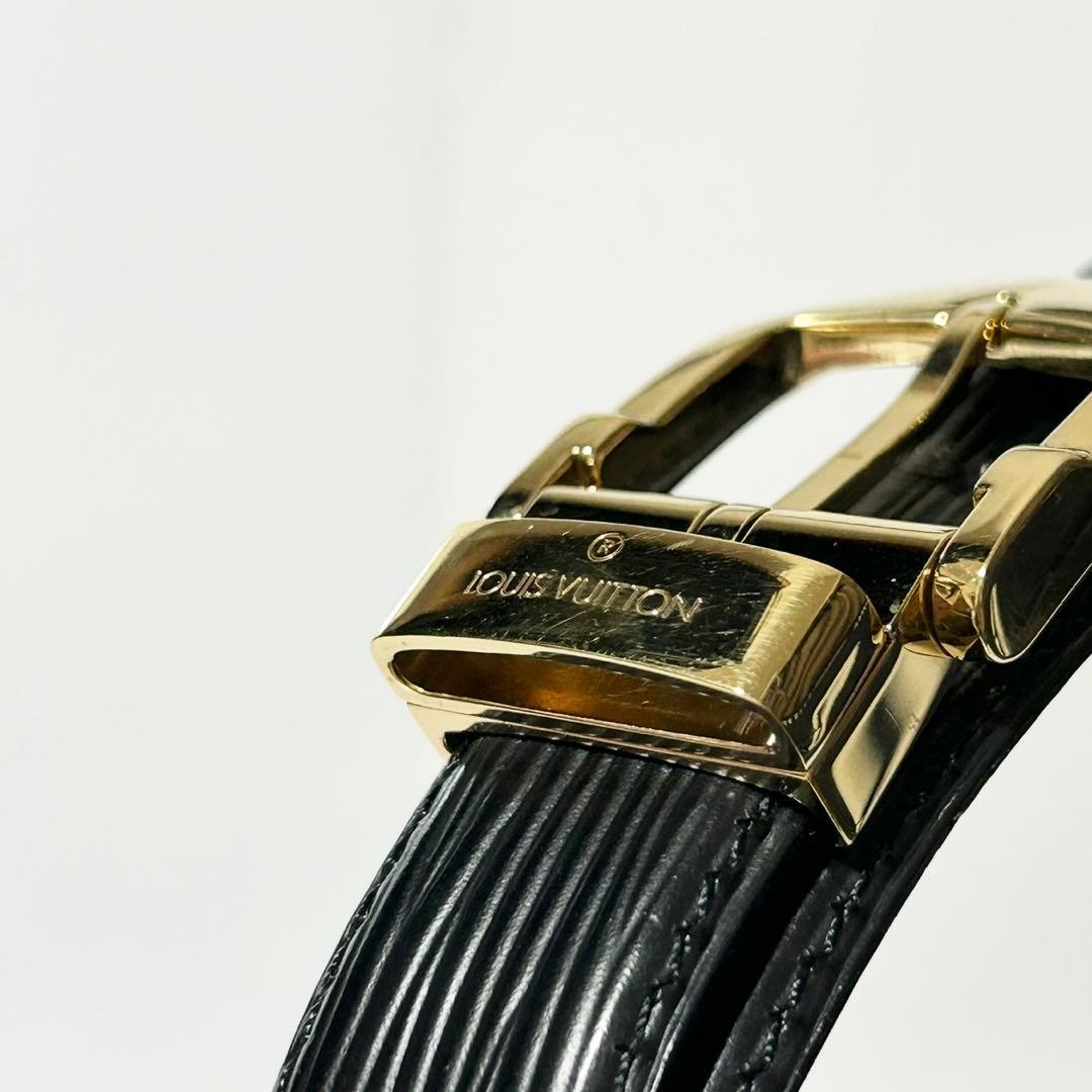 美品 ルイヴィトン ベルト M6832 エピ サンチュール クラシック ブラック