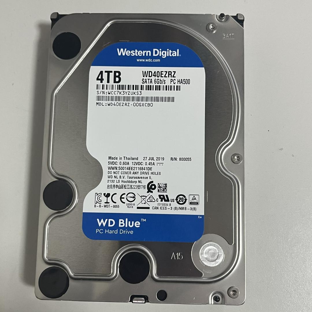 内蔵型ハードディスクドライブ Western Digital WD40EZRZ Blue SATA 4TB