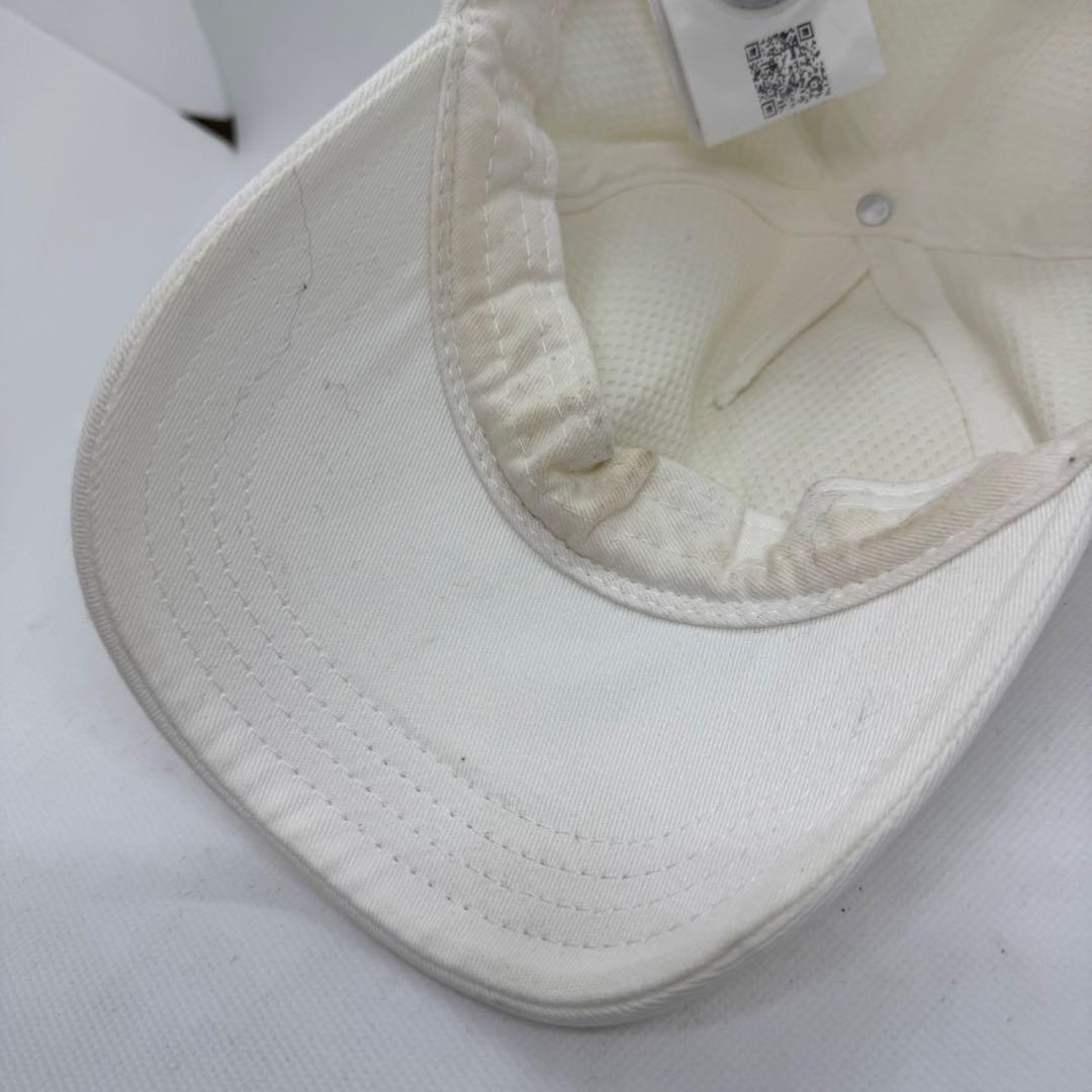 MONCLER ホワイト モンクレールロゴ　ラメ　キャップ