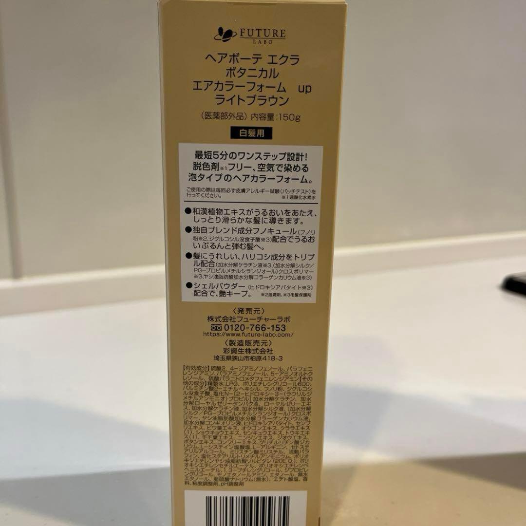 ヘアボーテ エクラ ボタニカルエアカラーフォームupライトブラウン150g×3本