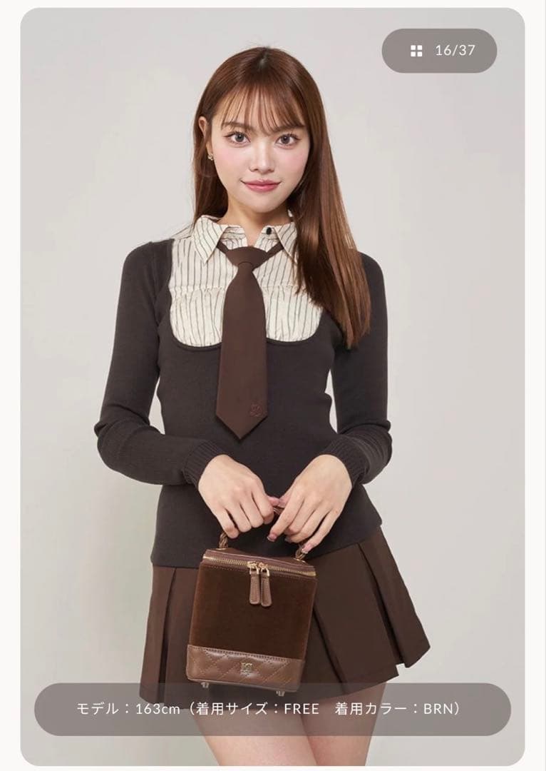 Darichシャツドッキングニットミニワンピース