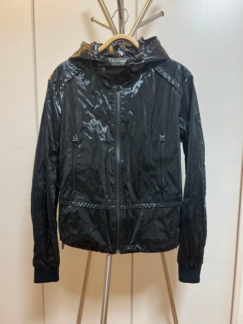 グッチGUCCIブラックナイロンジャケット フード付き44