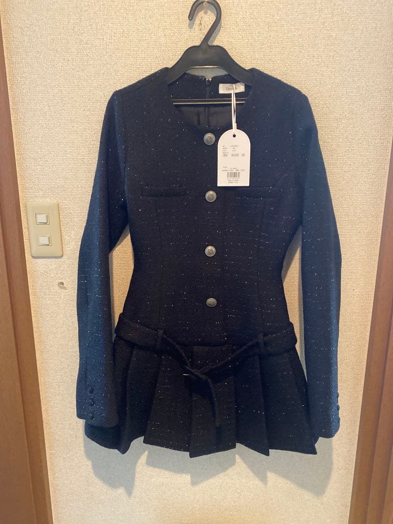 タグ付きDarich ボックスプリーツツイード