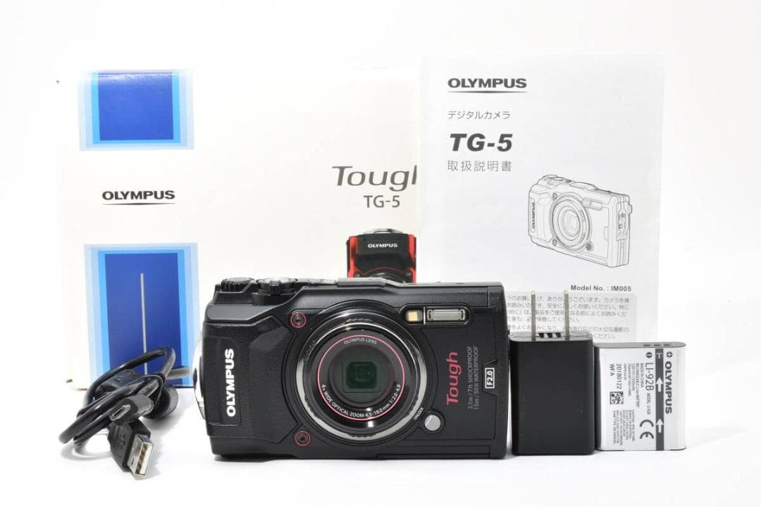 OLYMPUS Tough TG-5 黒 ブラック 充電器 コンデジ #1627