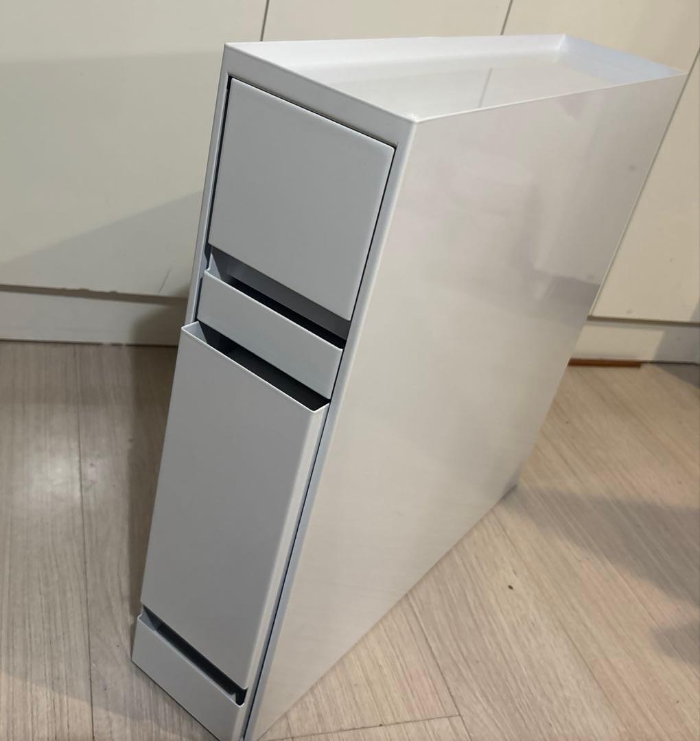 minesto 隠せる調味料ラック 2段　ホワイト