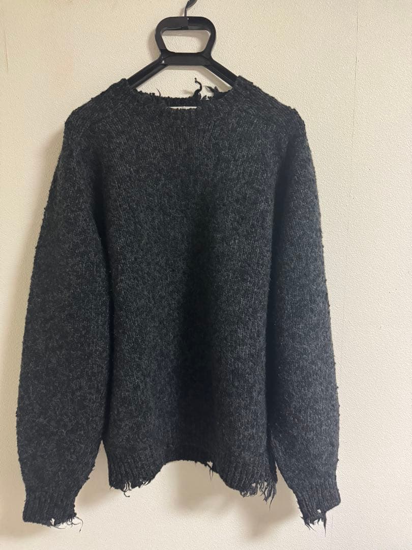 本日で削除します＜OWNESS＞ネップ クラッシュ クルーネック ニット