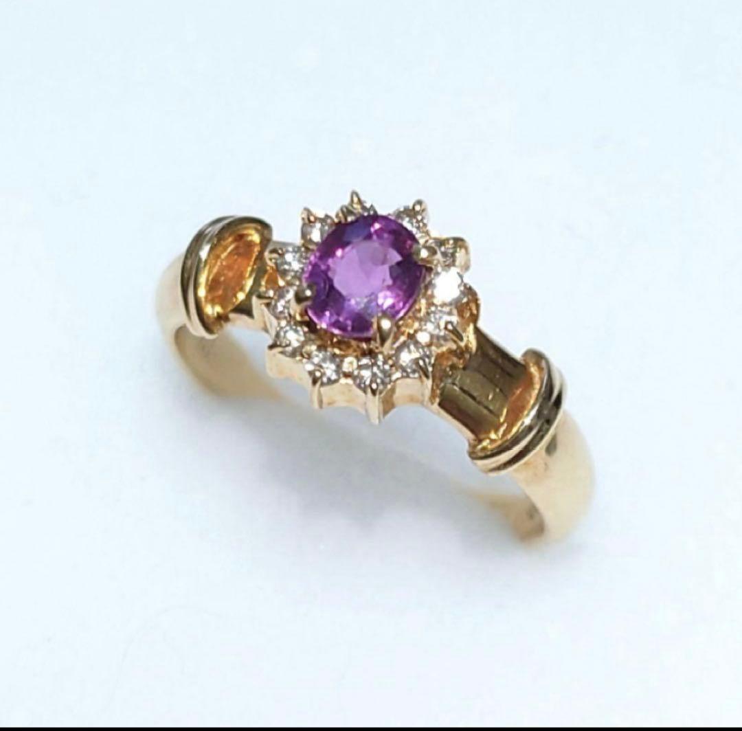 k18 ルビーリング　10号