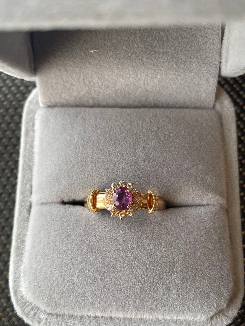 k18 ルビーリング　10号