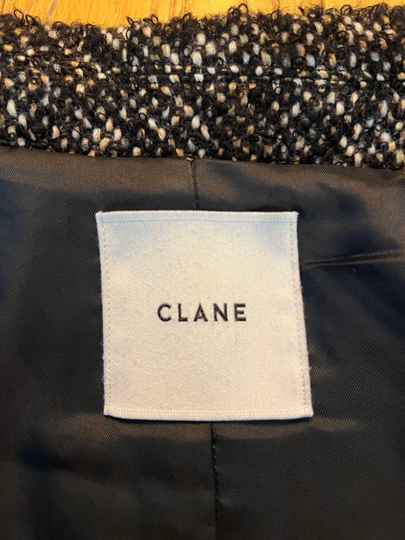 MIX LOOP TWEED BOX COAT BLACK サイズ1