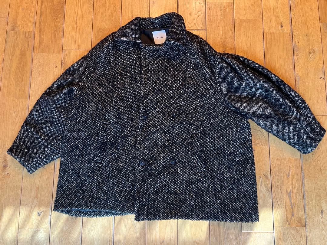 MIX LOOP TWEED BOX COAT BLACK サイズ1