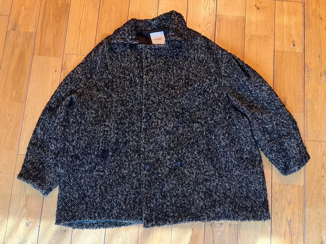 MIX LOOP TWEED BOX COAT BLACK サイズ1