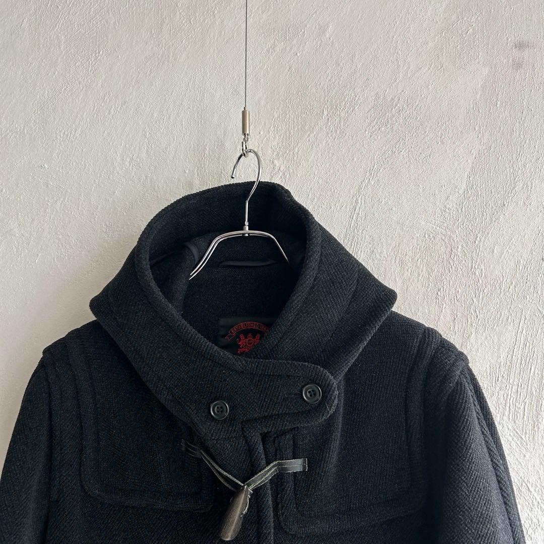 美品 イングランド製 OLD ENGLAND ヘリンボーン ダッフルコート