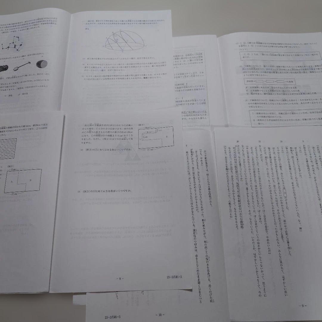 SAPIX 小5 組分け マンスリーテスト 2023年