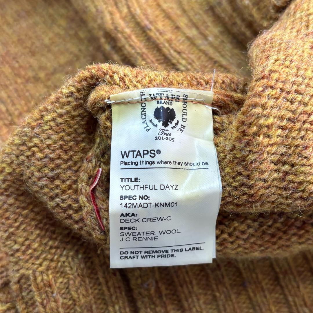 美品 ダブルタップス 14AW クルーネックニット セーター ウール サイズM