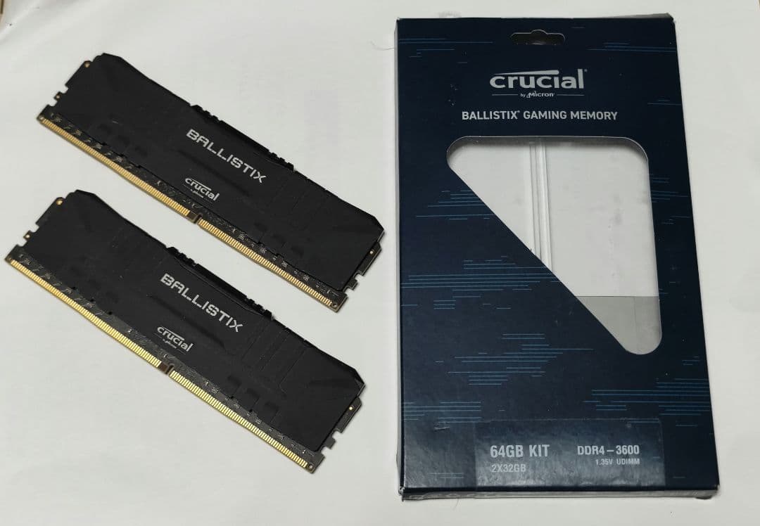 メモリー crucial BALLISTIX DDR4 64GB KIT 3600MHz
