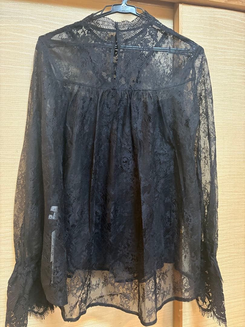 新品未使用　アルアバイル　レースBOHOブラウス　ブラック　ルルウィルビー