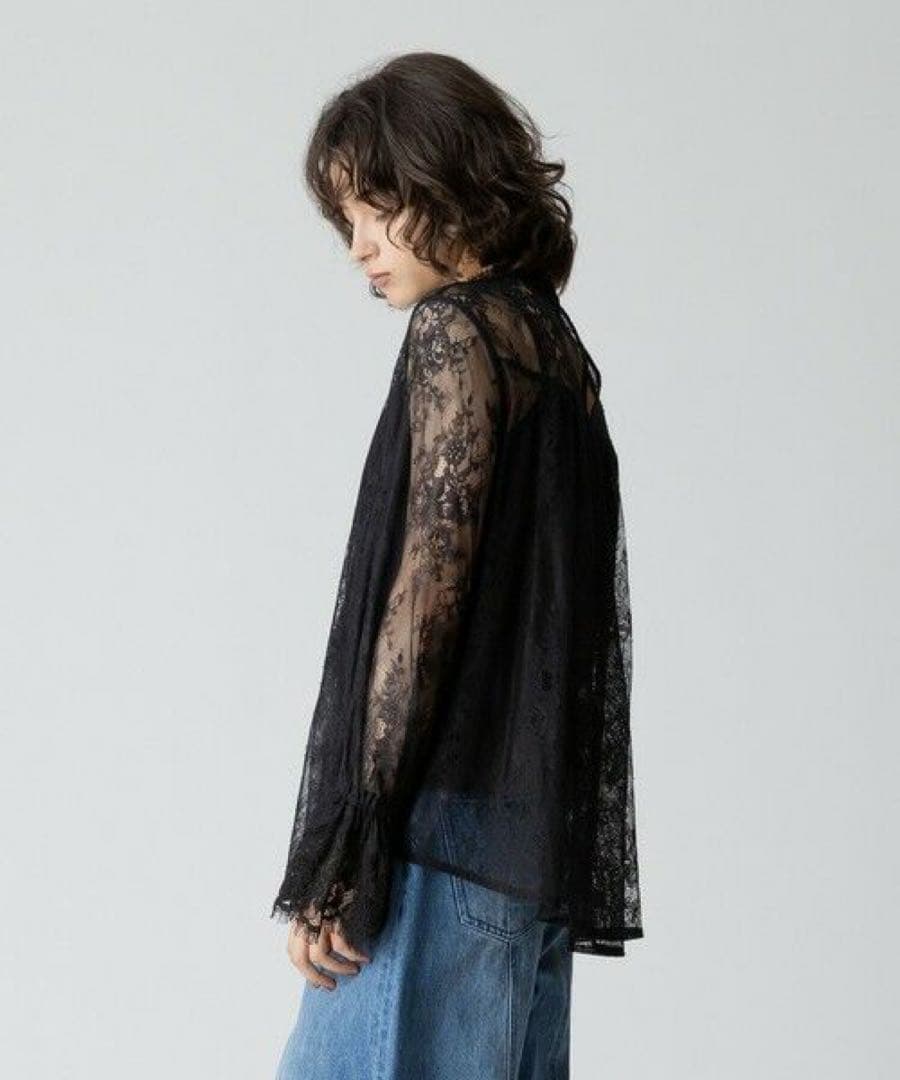 新品未使用　アルアバイル　レースBOHOブラウス　ブラック　ルルウィルビー