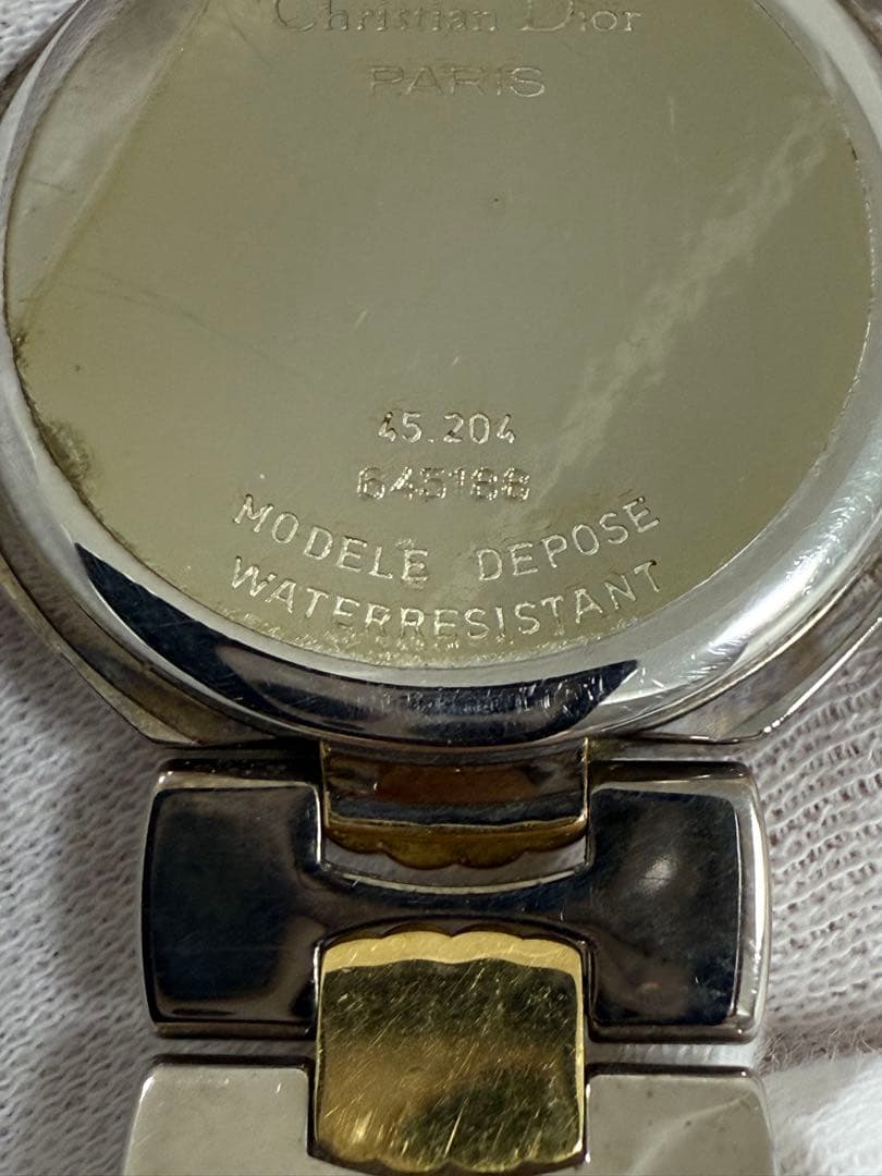 Christian Dior オクタゴン 腕時計 ゴールド文字盤 シルバー