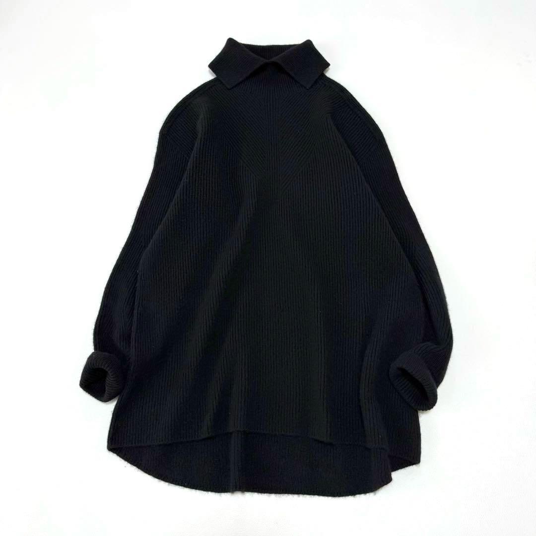 セオリー　タートルネック　リブニット　プルオーバー　カシミヤ混