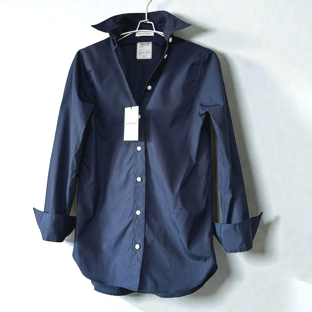 新品タグ付✨MADISONBLUE マダムシャツ navy 02