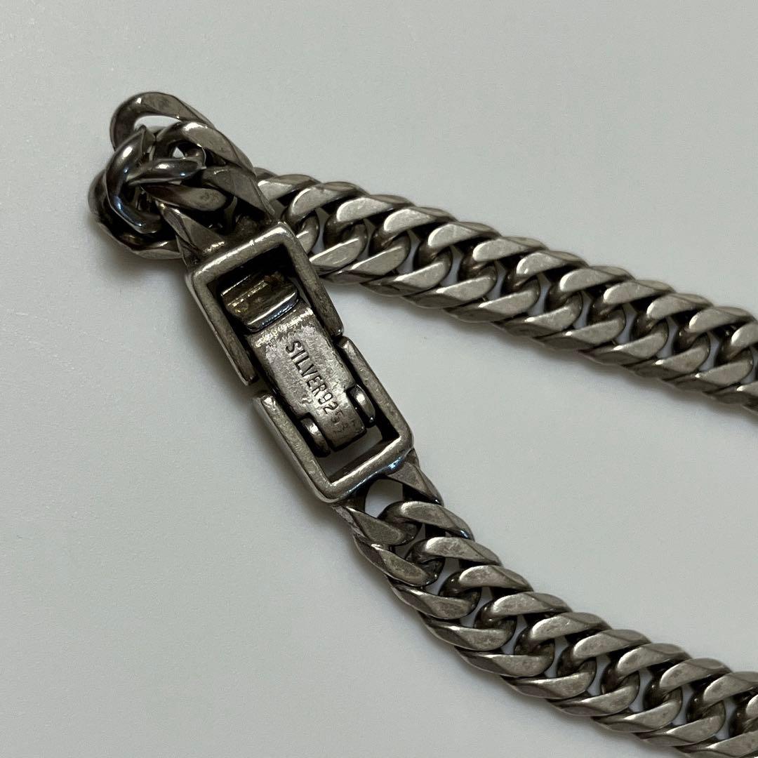 シルバー925 喜平 チェーンネックレス 6面ダブル