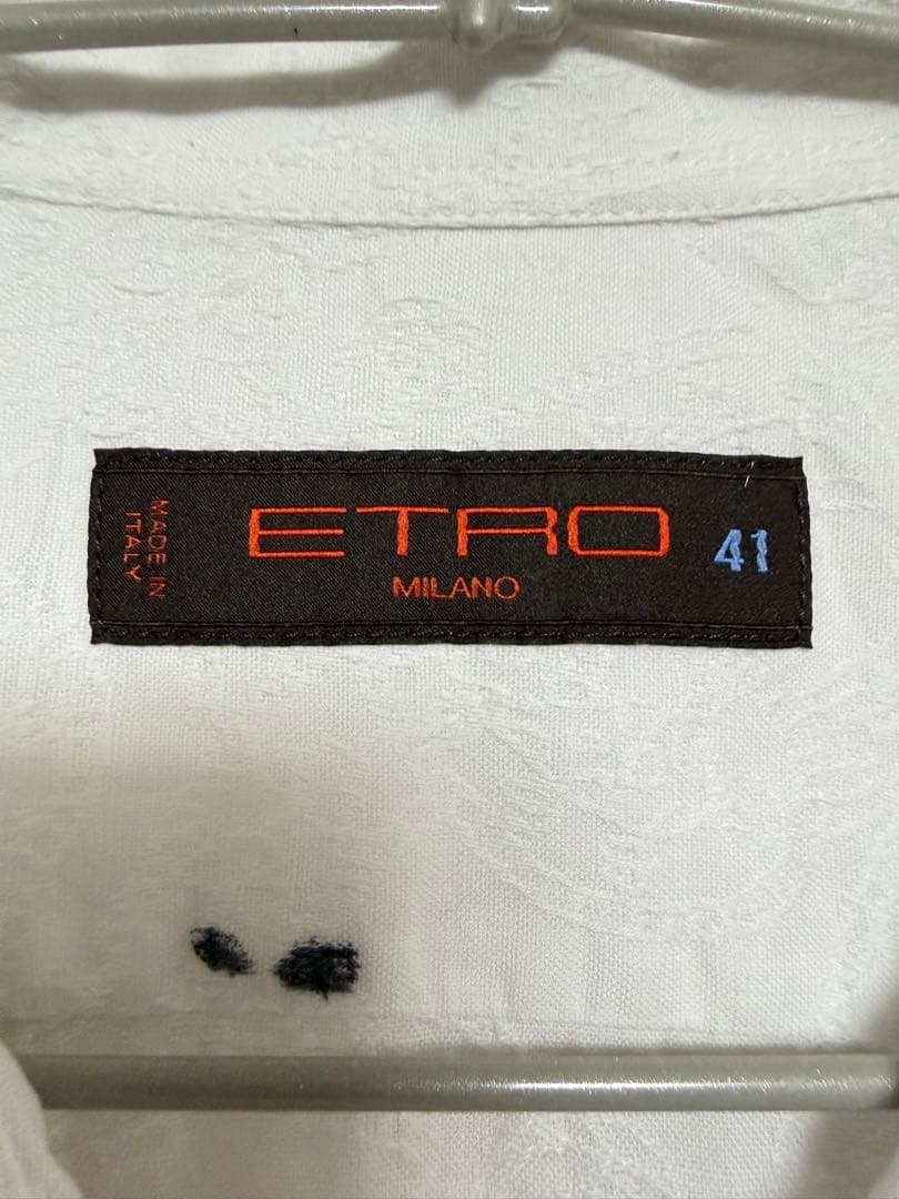 ETRO エトロ　ドレスシャツ イタリア製 刺繍 ペイズリー　ジャガード　41