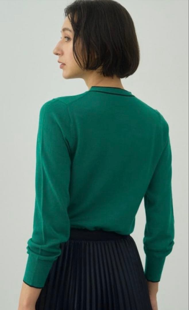 試着のみANAYIグリッターラインボウプルオーバー　36