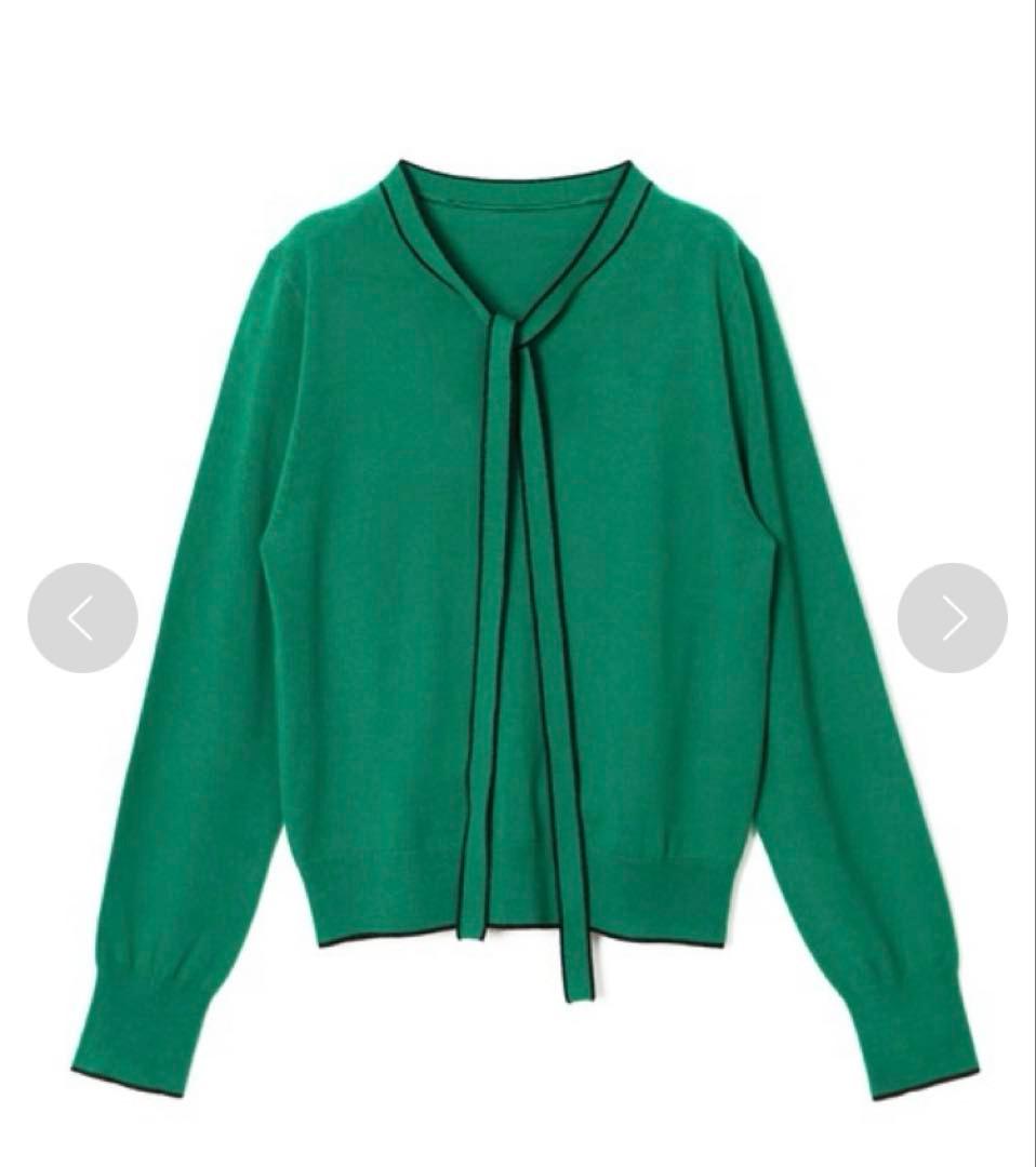 試着のみANAYIグリッターラインボウプルオーバー　36