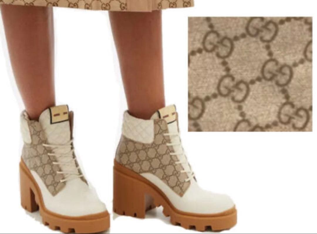 【超美品】グッチGGスプリーム アンクルブーツ36 1/2 23.5cm