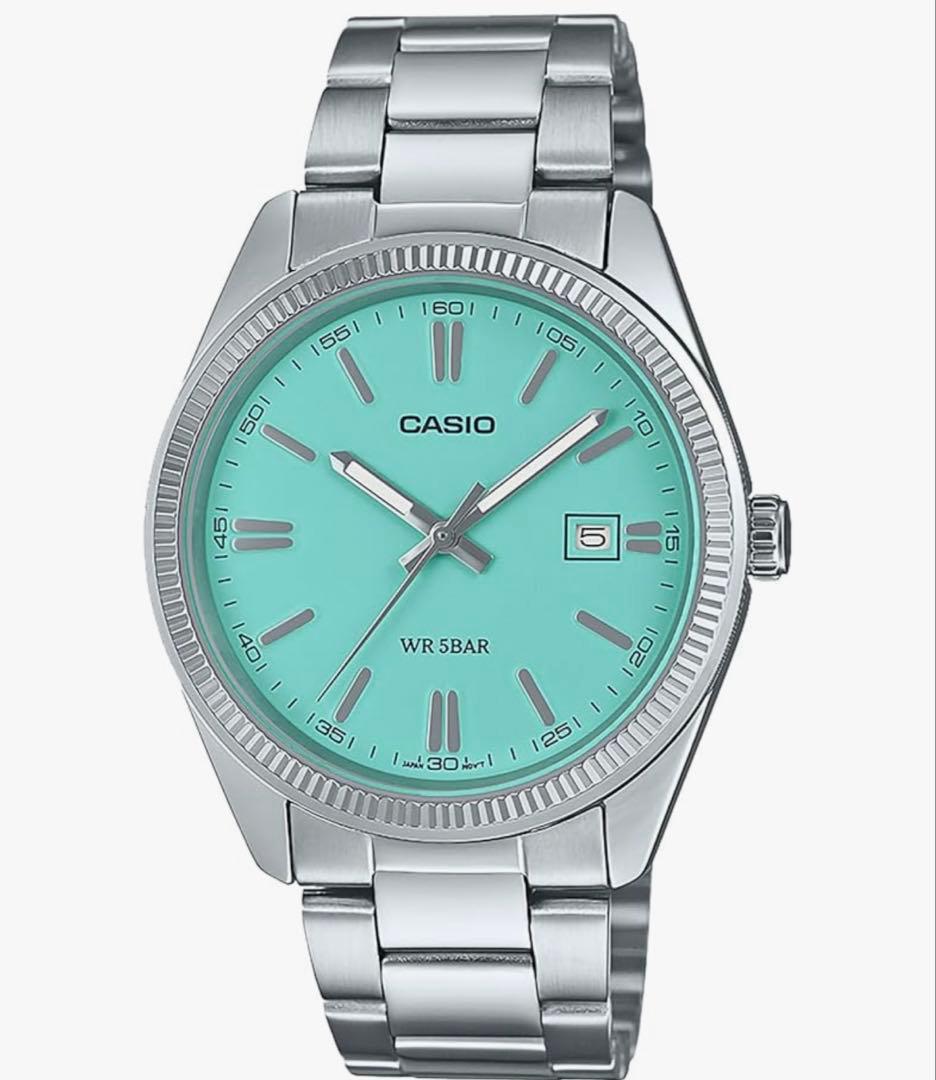 【美品・余りコマ有】カシオ MTP-1302D-2A2JF ティファニーブルー