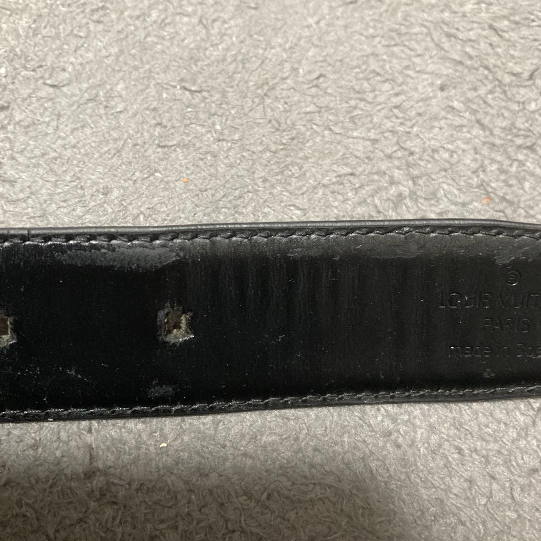LOUIS VUITTON ルイ・ヴィトン　ブラックレザーベルト　エピ　本革