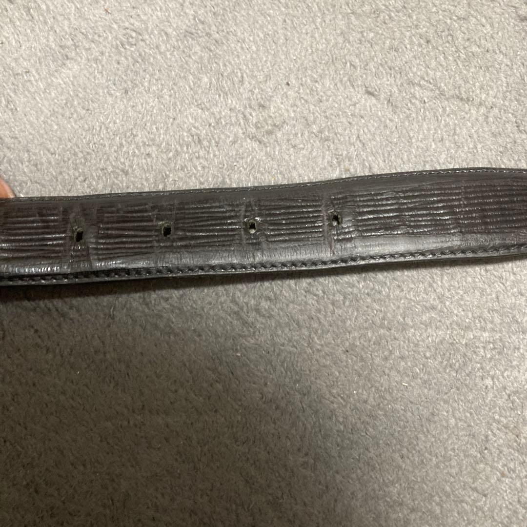 LOUIS VUITTON ルイ・ヴィトン　ブラックレザーベルト　エピ　本革