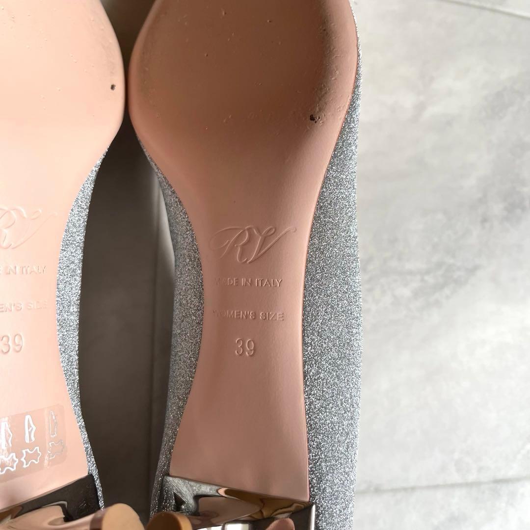 美品♡ロジェヴィヴィエ アイラブヴィヴィエ グリッター パンプス シルバー 39