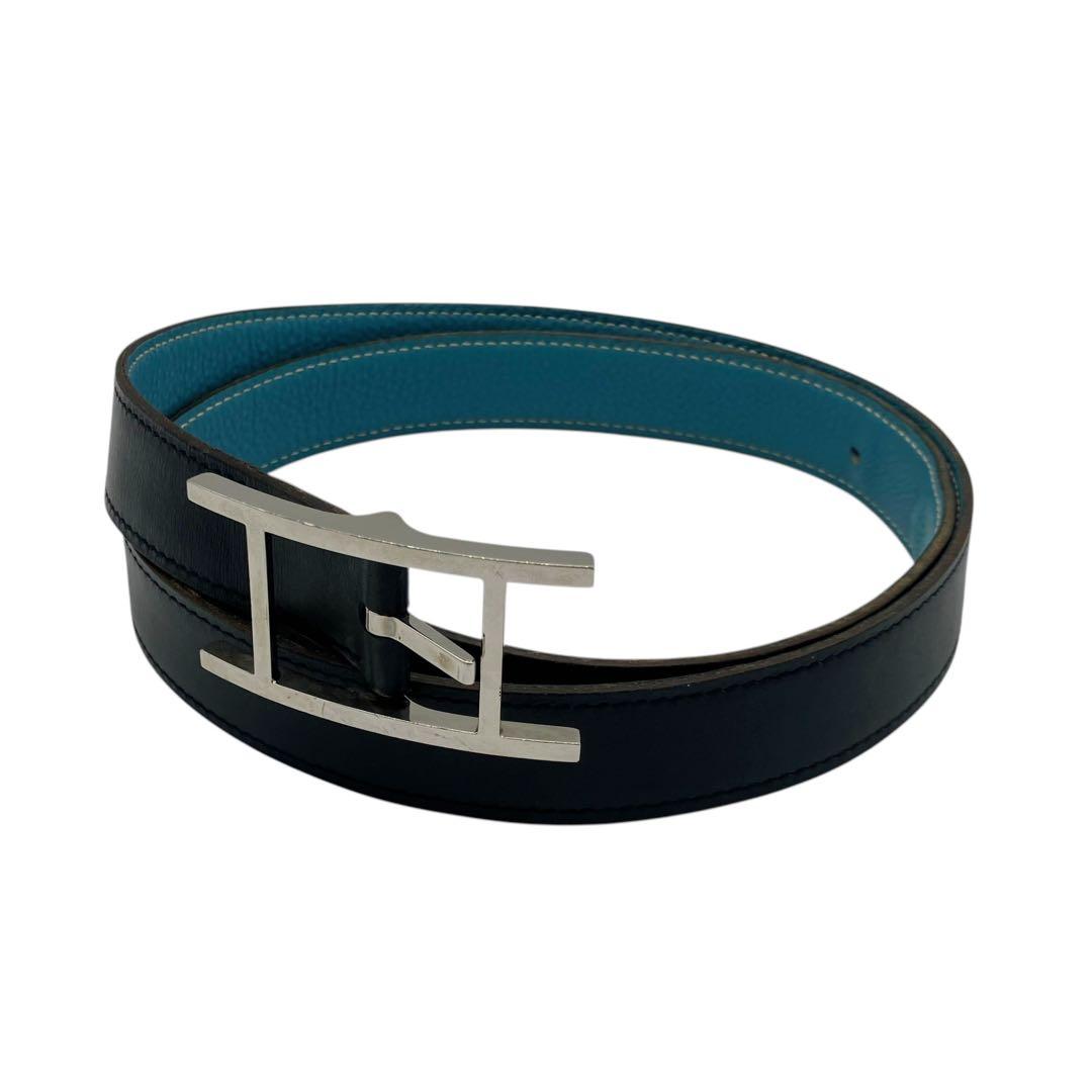 ⭐️良品⭐️ エルメス アピ ベルト 95 ブラック ブルージーン