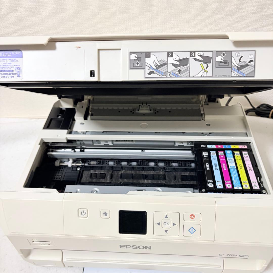 EPSON プリンター EP-707A Wi-Fi ジャンク 付属品有