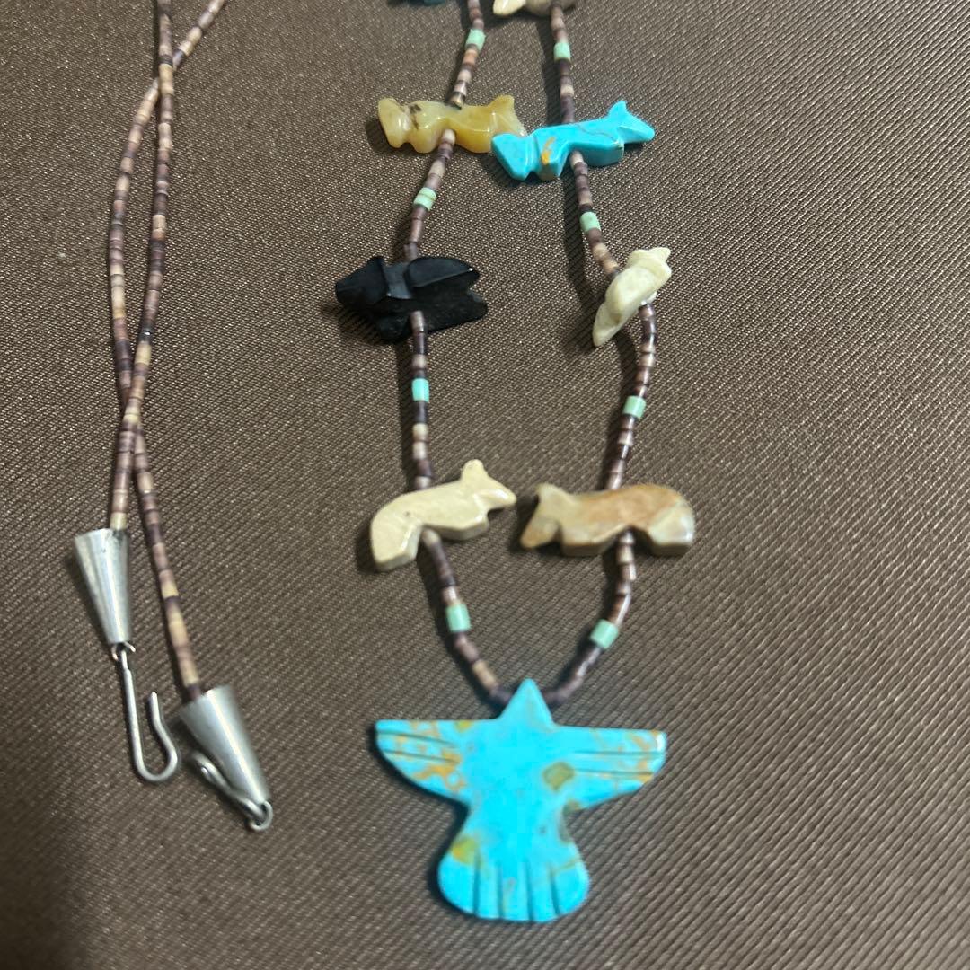 フェティッシュネックレス　ズニ族インディアンジュエリー　マライカ